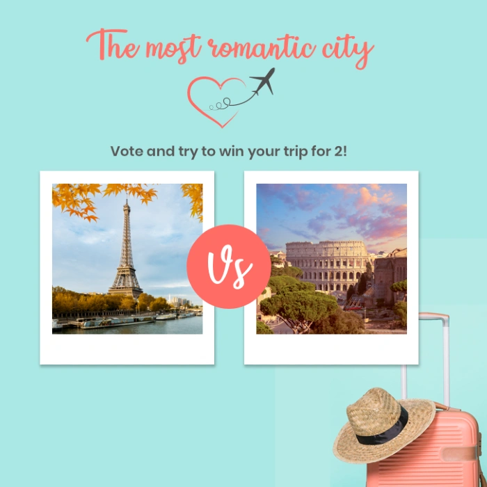 Gagnez un voyage en France et en Italie | Ville la plus romantique