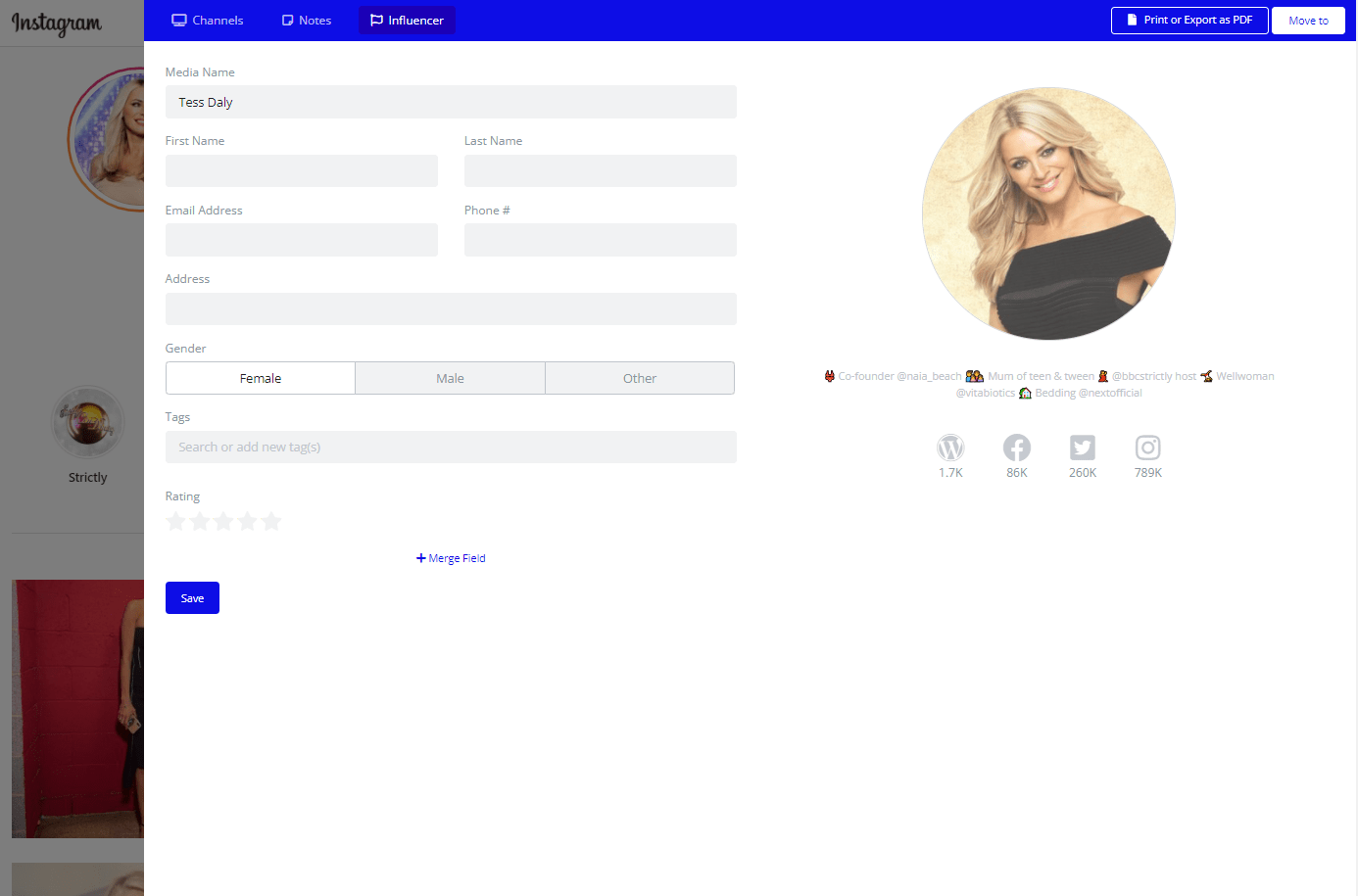 Plugin Upfluence Chrome: analyse pour tout influenceur! Tess daly_upfence chrome extension_influcencer Breakage