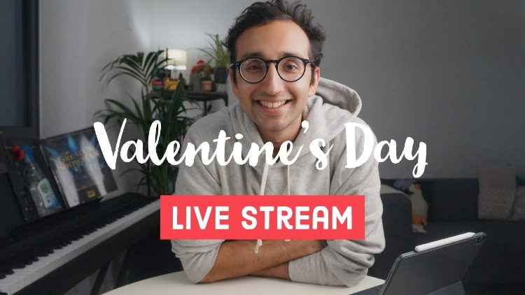Ali Abdaal Streams en direct pour la Saint-Valentin