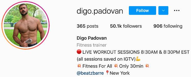 Je dis Padovan | Coach de fitness | Influenceurs de médias sociaux motivants