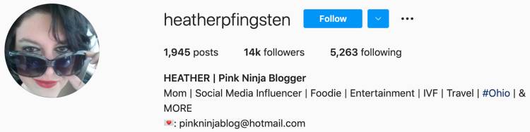 Heather Pfingsten | Ninja Pink Blogger | Les principaux influenceurs des médias sociaux