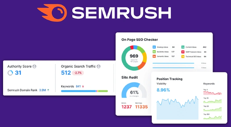 SEMRUSH | Sur la page Vérificateur SEO | Outil de démonstration