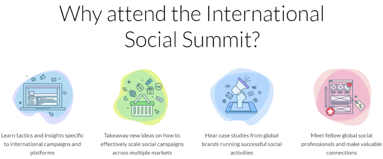 Prise en évidence pour les raisons pour lesquelles participer au sommet social international