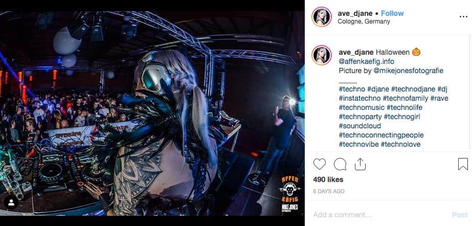 AVE - Influenceur de musique techno Instagram