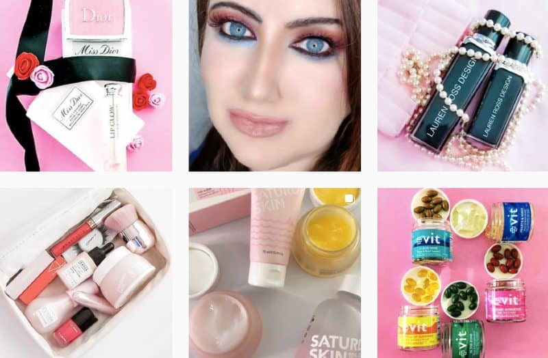 Susan Go fait la promotion des produits de beauté sur Instagram