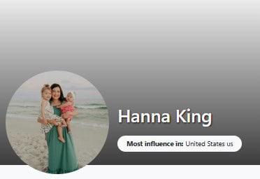 Exemples d'influenceurs nano: Hanna King