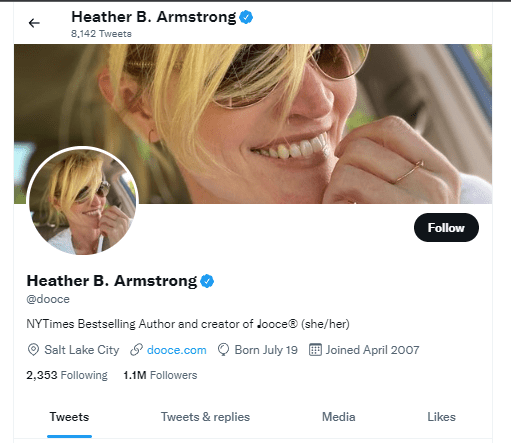 Influenceurs originaux de Heather Armstrong Original