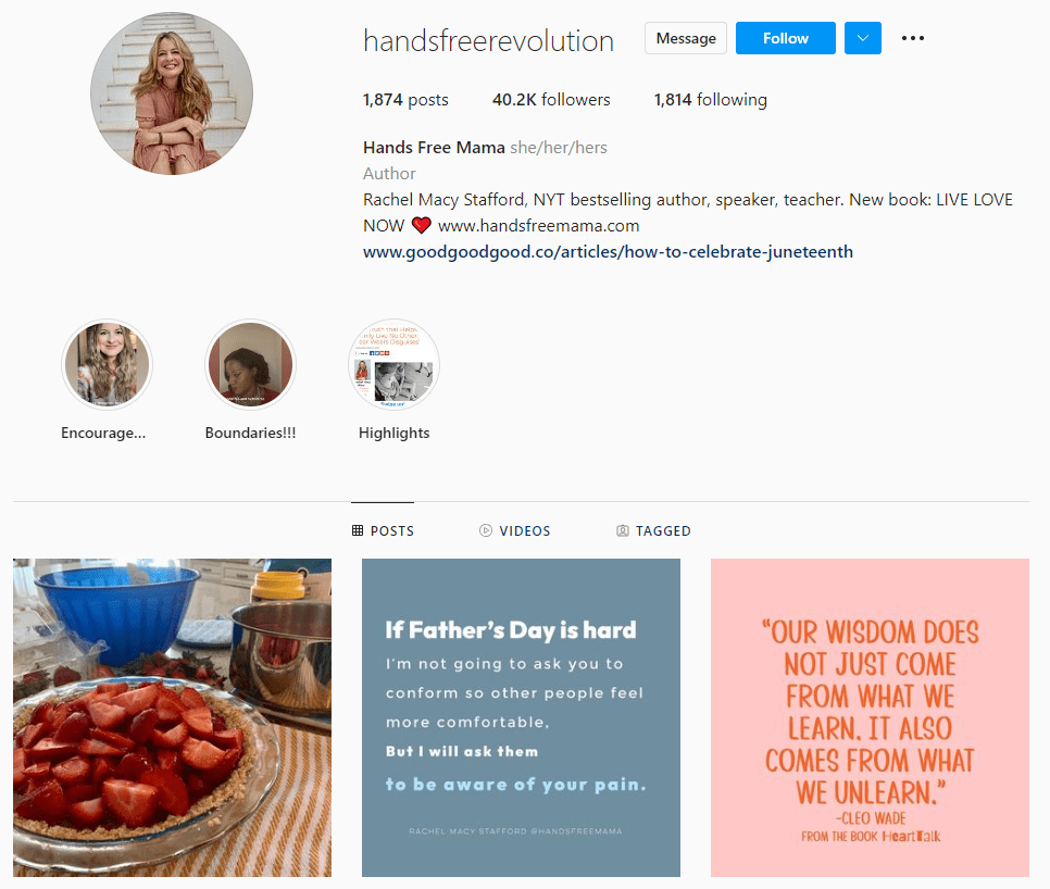 Influenceur de Rachel Stafford