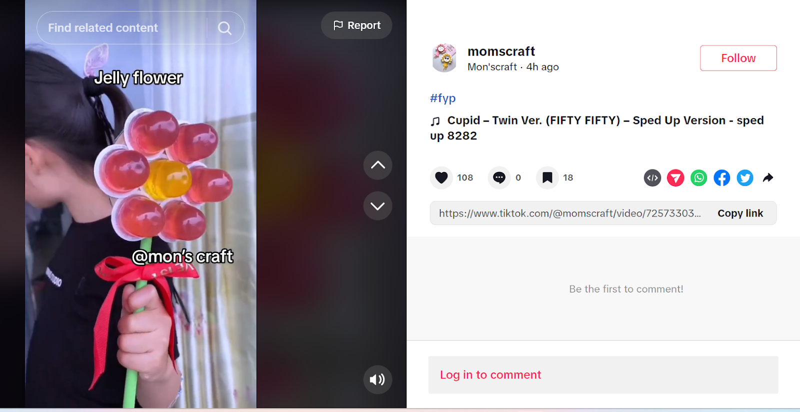 Capture d'écran @momscraft faisant de la céramique de crème glacée à Tiktok
