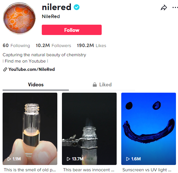 Influenceur et chimiste du Nil Tik-Tok