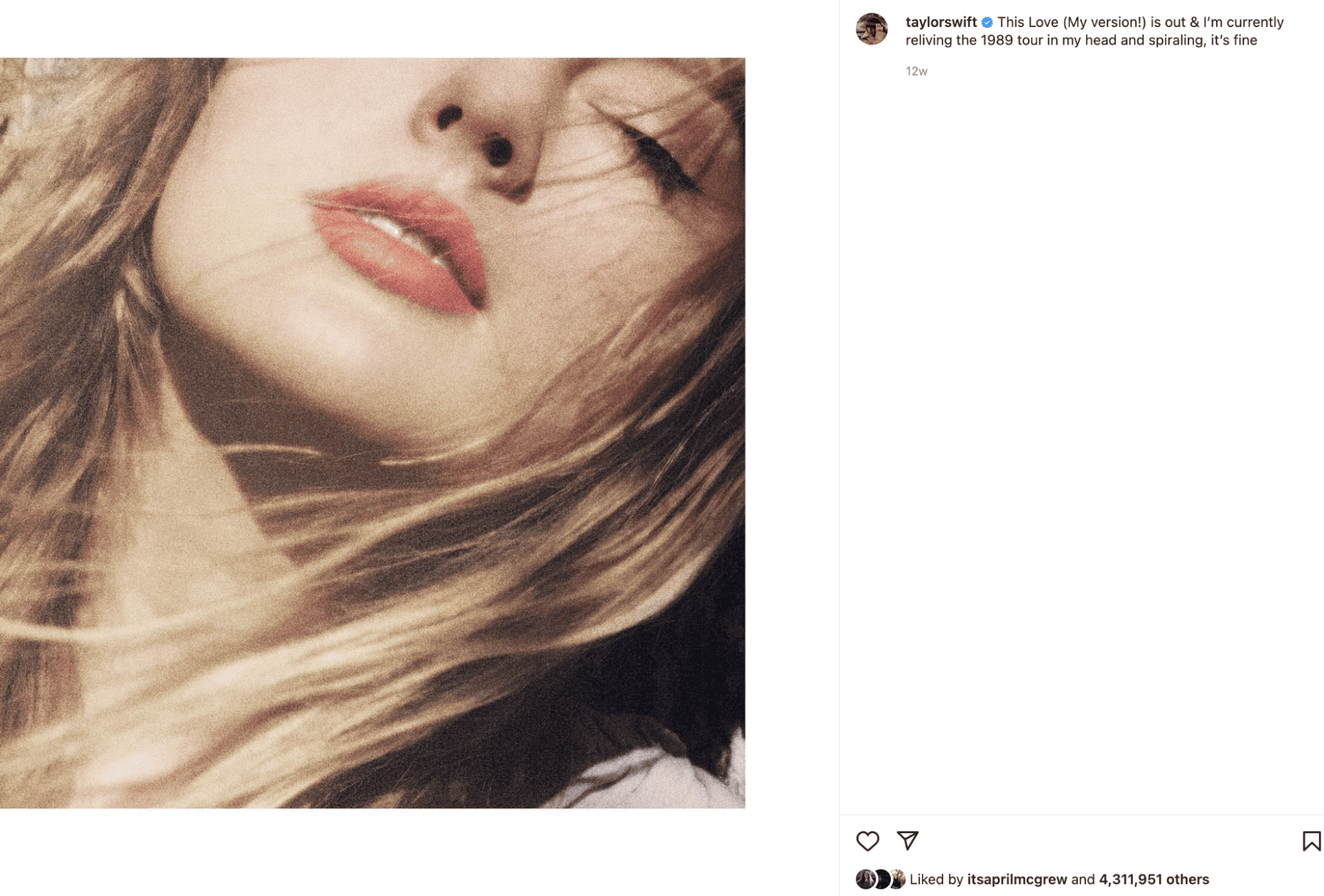Taylor Swift Top Istagram Music Influenceur