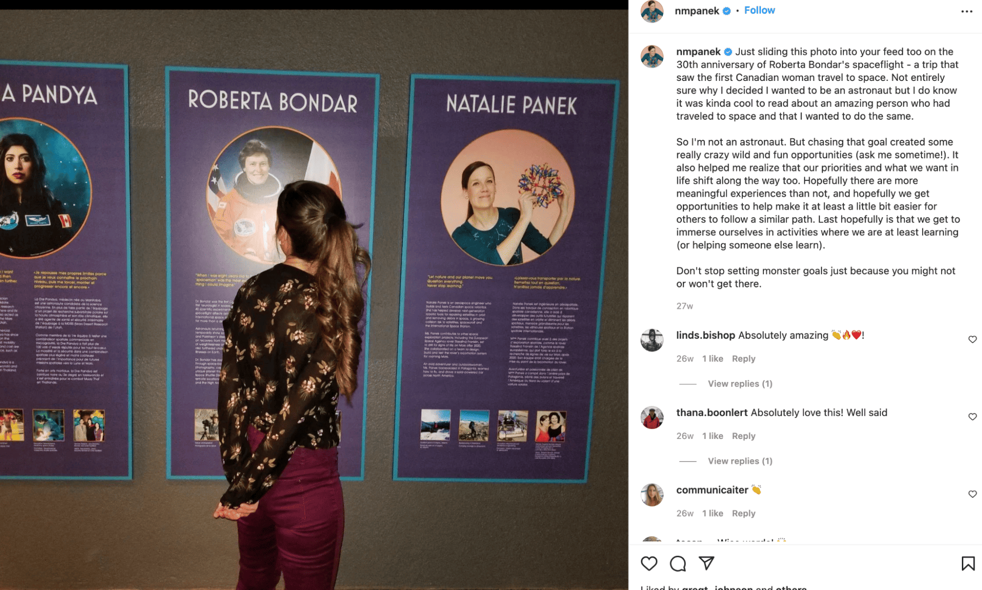 Explorateur spatial canadien intrépide Natalie