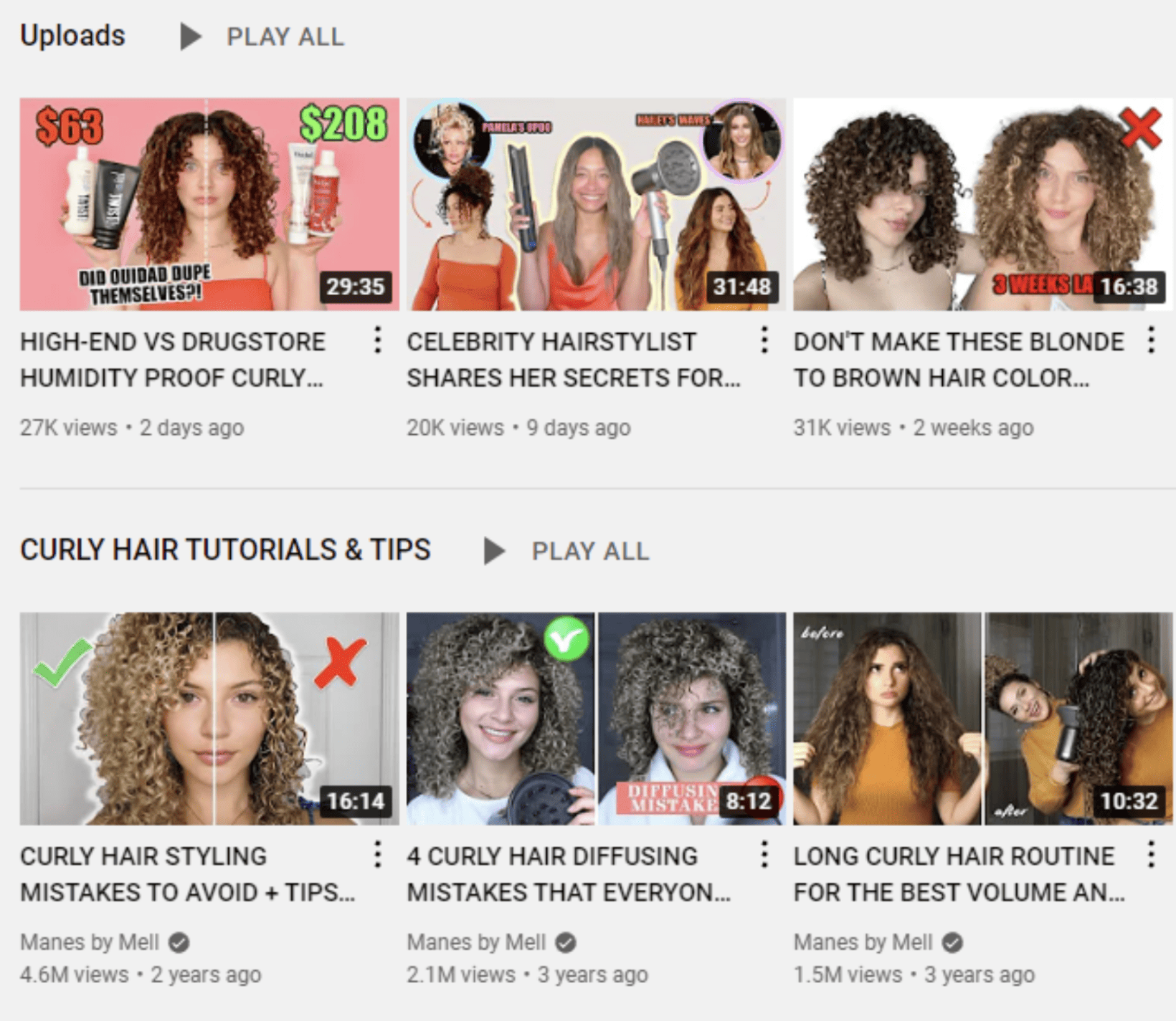 Influenceur de cheveux YouTube