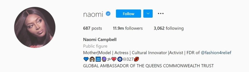 Les 50 modèles Instagram principaux ci-dessous