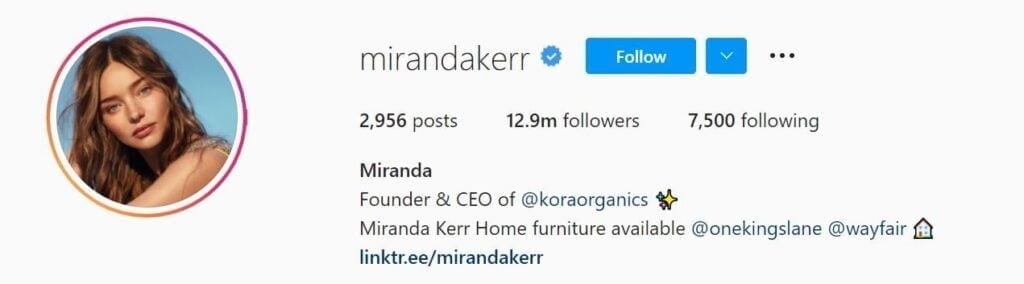 Les 50 modèles Instagram principaux ci-dessous