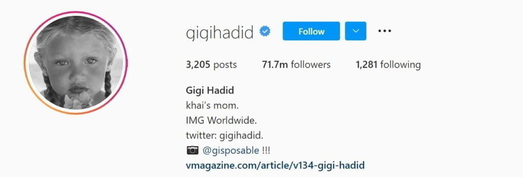 Les 50 modèles Instagram principaux ci-dessous