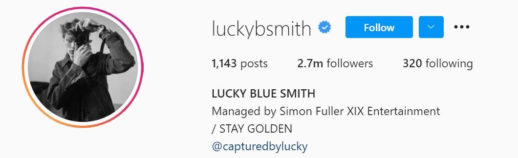 Les 50 modèles Instagram principaux ci-dessous Lucky B Smith