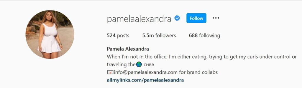 Les 50 modèles Instagram principaux ci-dessous