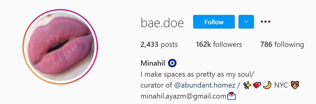 Les 50 modèles Instagram principaux ci-dessous Mine