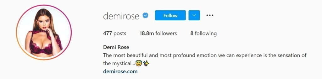 Les 50 modèles Instagram principaux ci-dessous