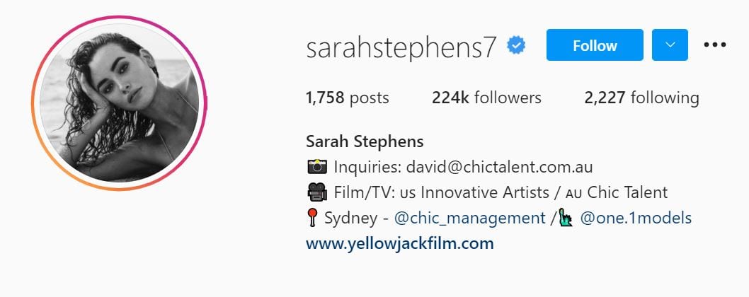 Les 50 modèles Instagram principaux ci-dessous Sarah Stephens