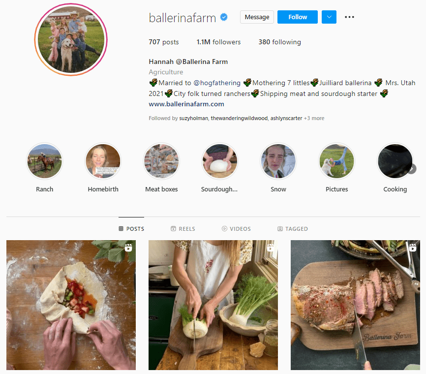 Ballerinafarm sur Instagram
