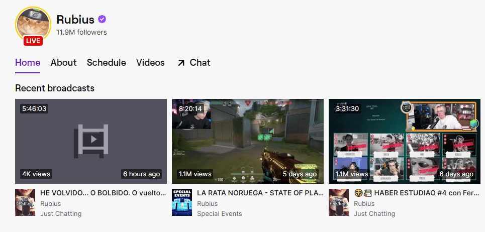 Ruben Doblas Twitch 2023 Top Freater