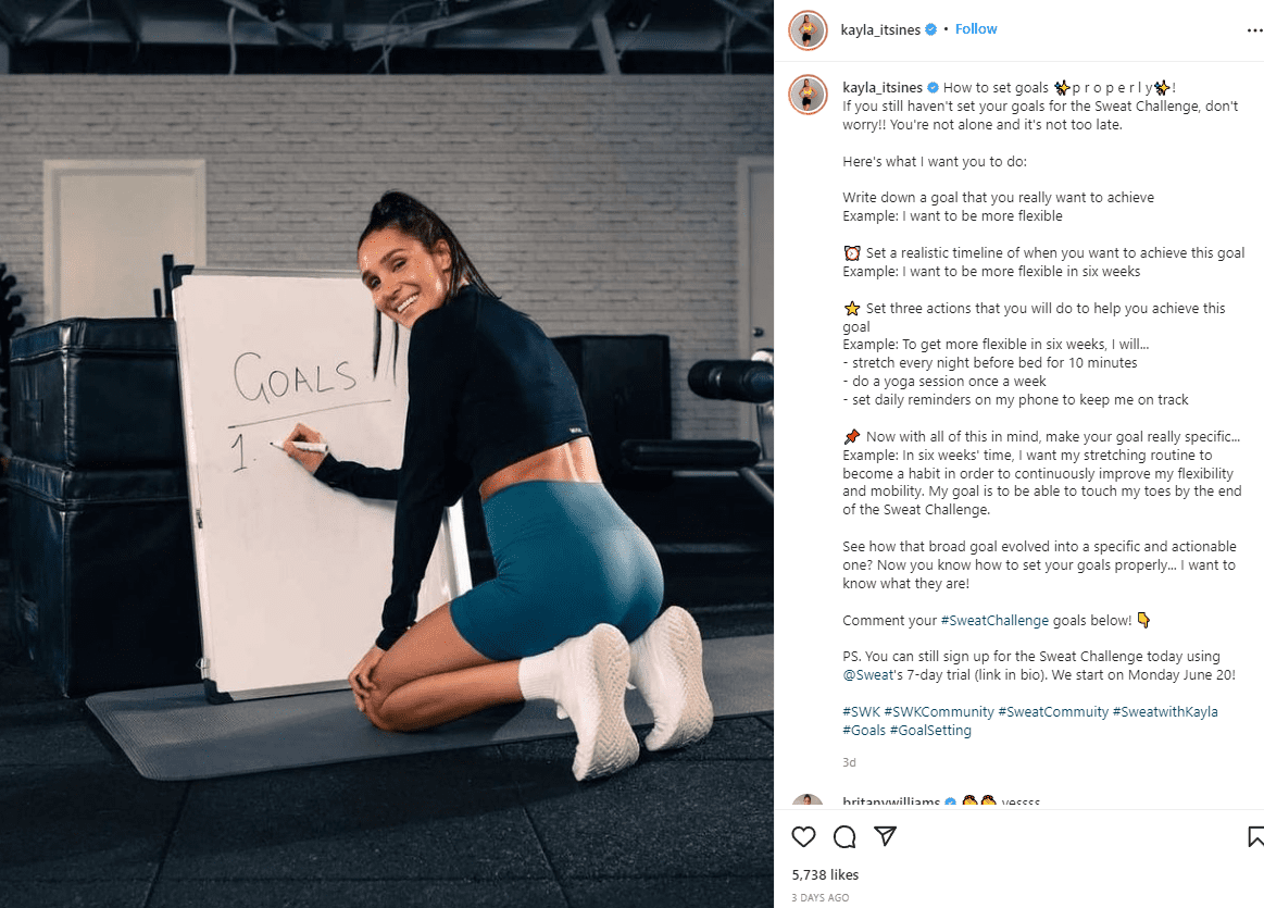 Kayla Ithines Fitness Influenceurs