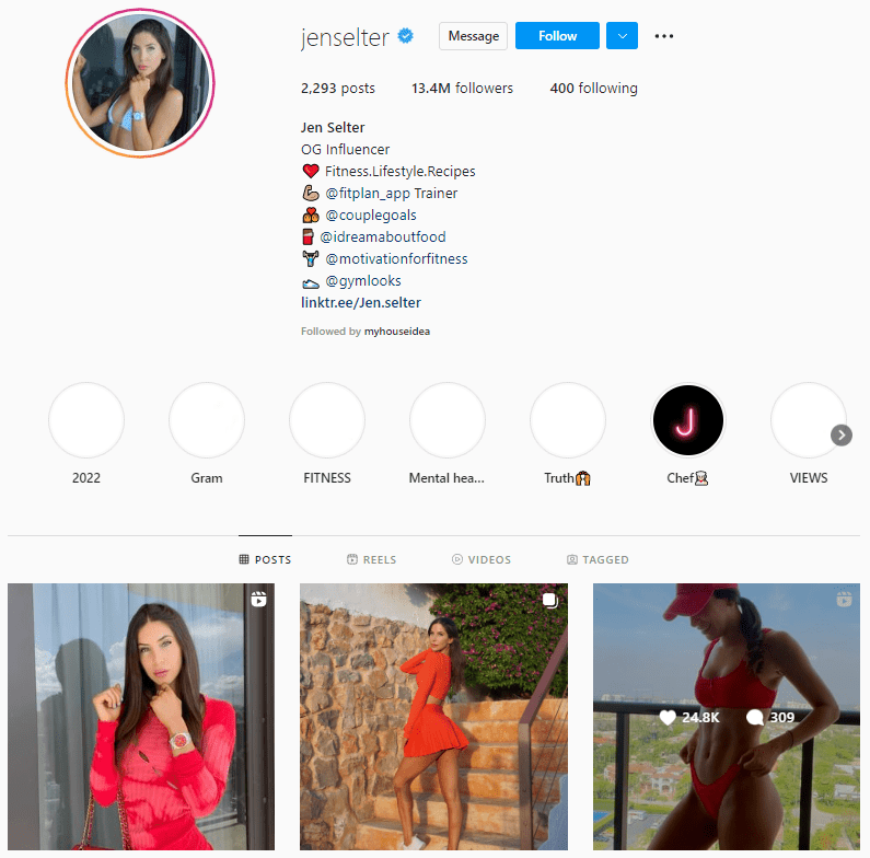 Jen Selter Trainer personnel