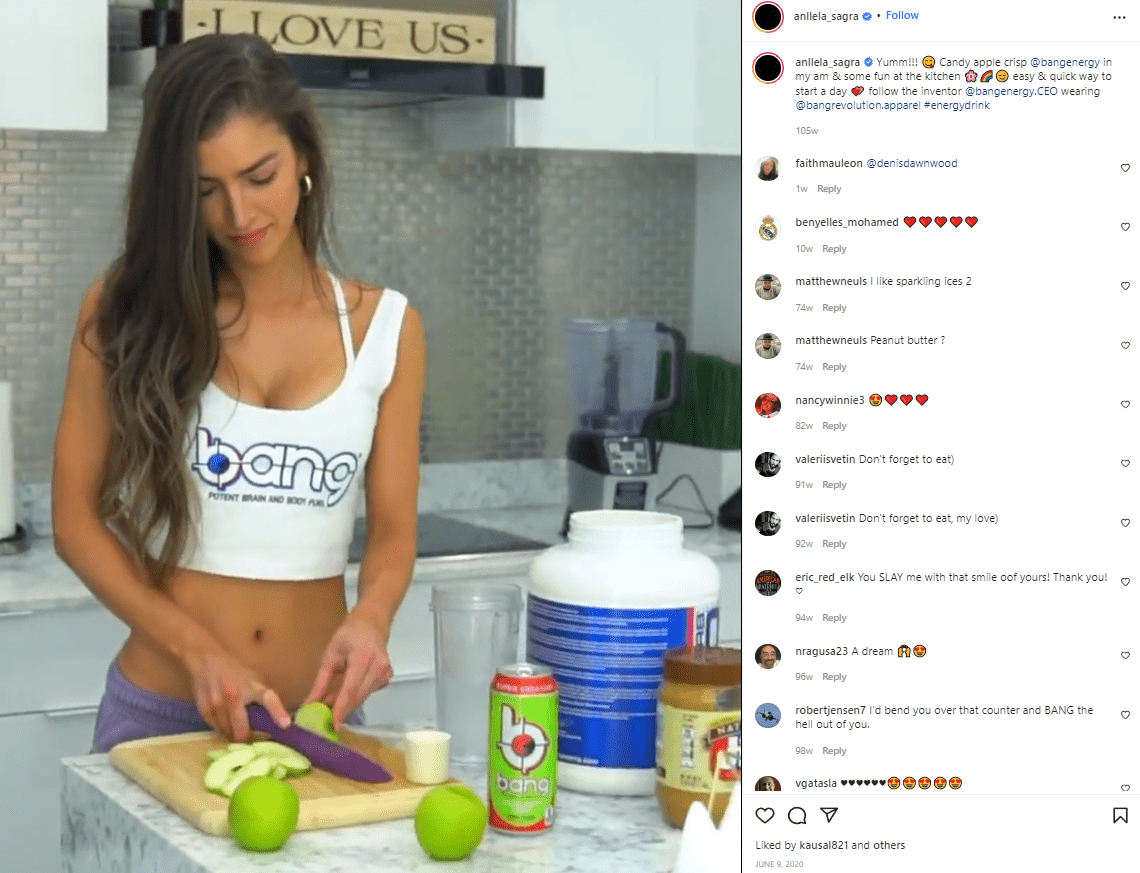 Influenceur de fitness d'Anllela Sagra