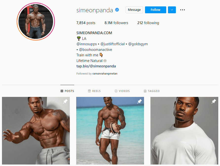 Traineur de fitness Simeon Panda