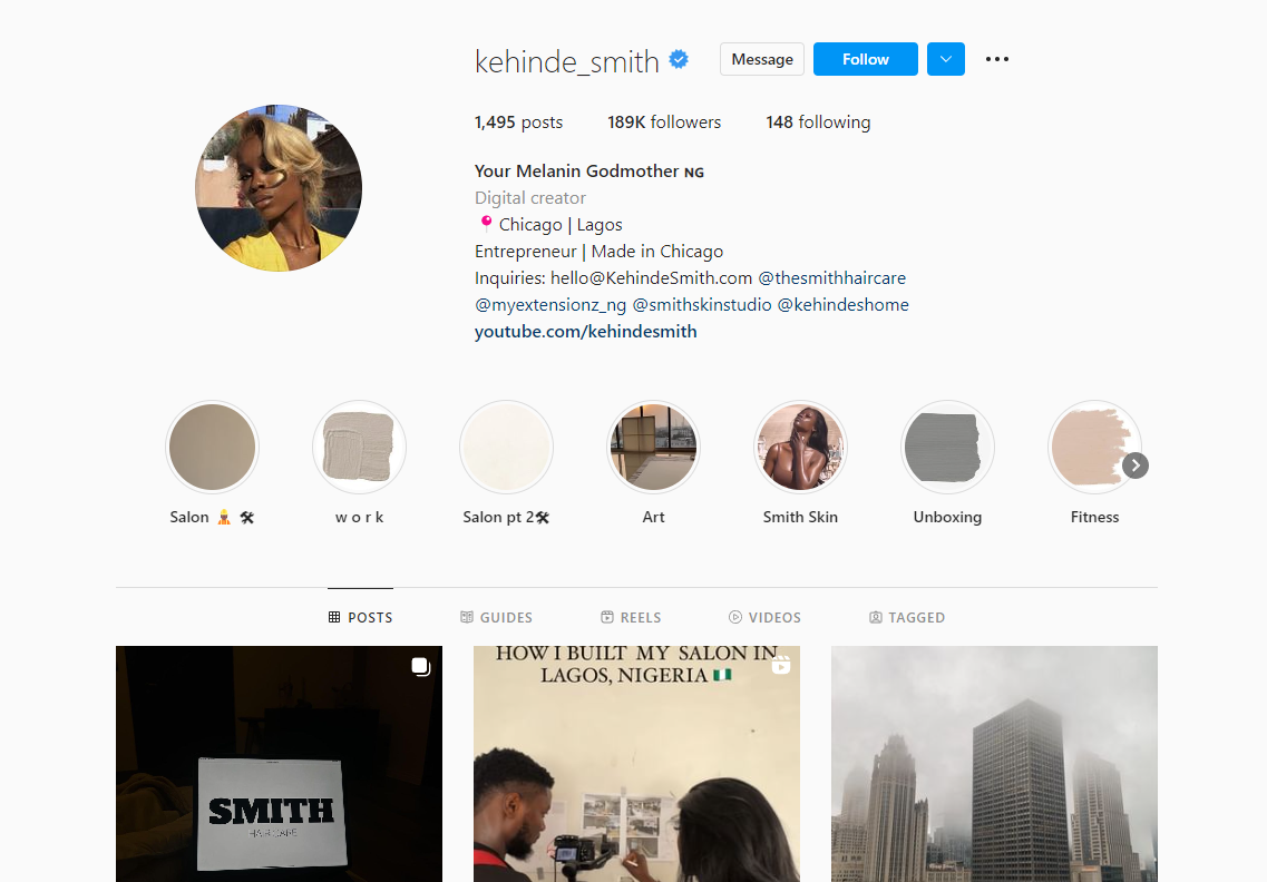 Influenceur de style de vie de Kehinde Smith 