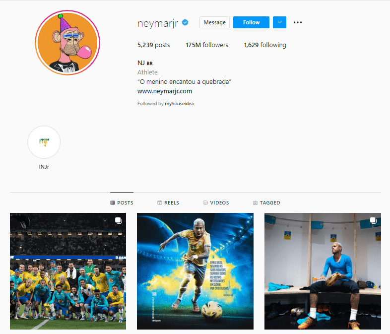 Neymar da Silva Santos populaire et influent