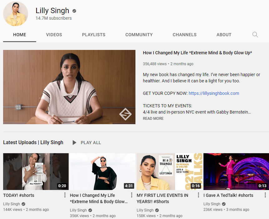Lilly Singh Comedian populaire et Youtuber