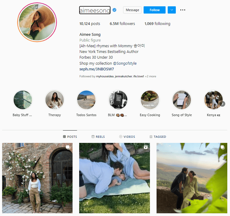 Aimee Song plus d'influenceurs de mode sur Instagram