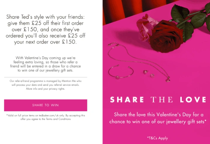 Ensembles-cadeaux Ted Jewel | Idées de marketing de la Saint-Valentin