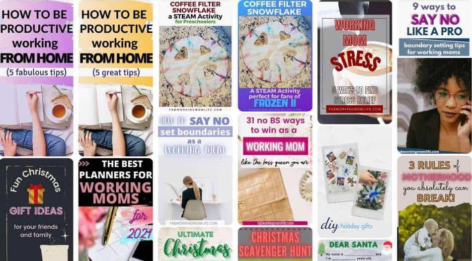 Julie Smeltzer Pinterest Posts avec des conseils pour le travail des mères