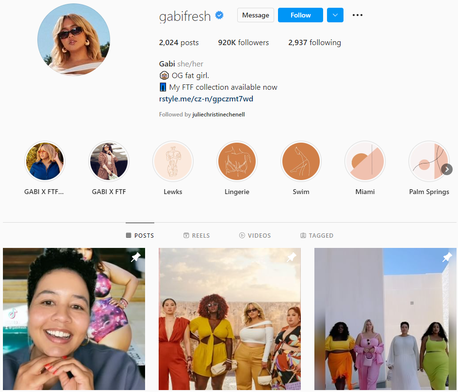 Reine de la mode Gabifresh