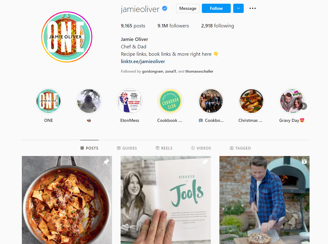 Jamie Oliver Chef Top Food Influenceur 2023