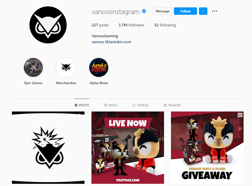 Vanosgaming Esport Influenceur