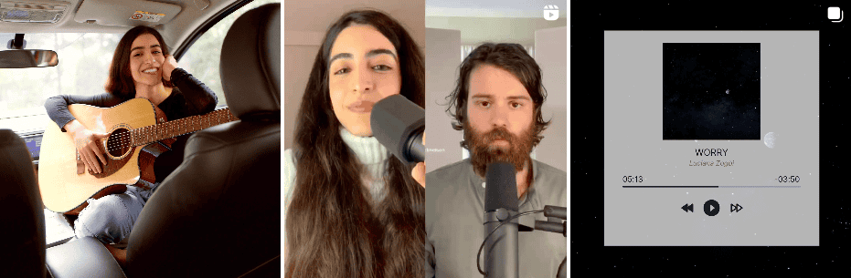 Luciana Zogbi Ig Postes chant et jouant de la guitare