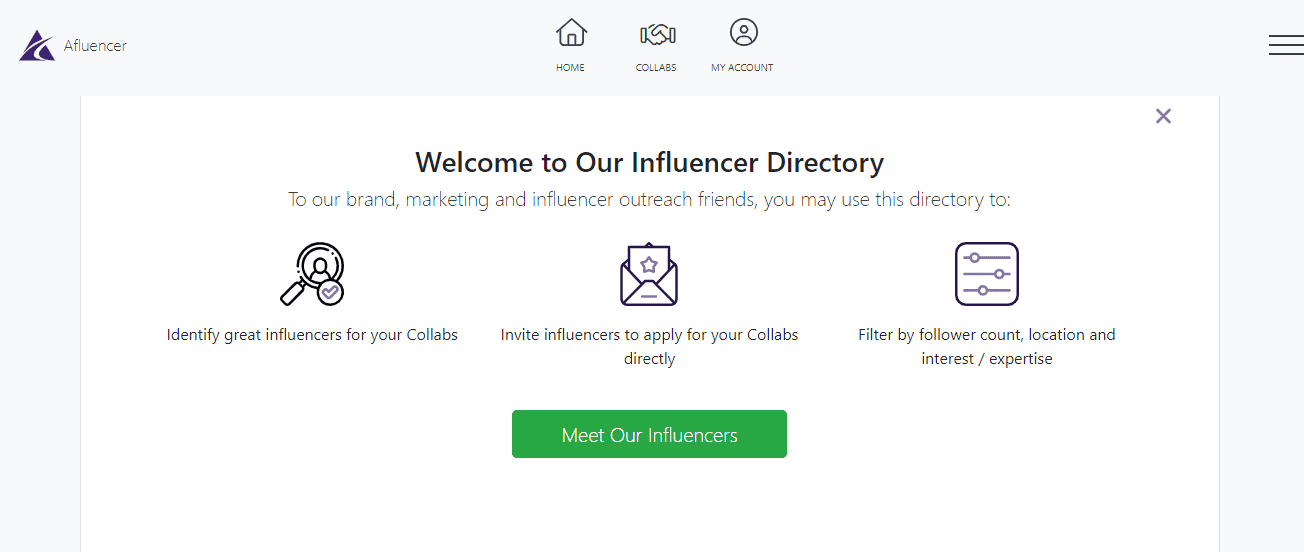 Afluencer est une plateforme de marketing d'influence