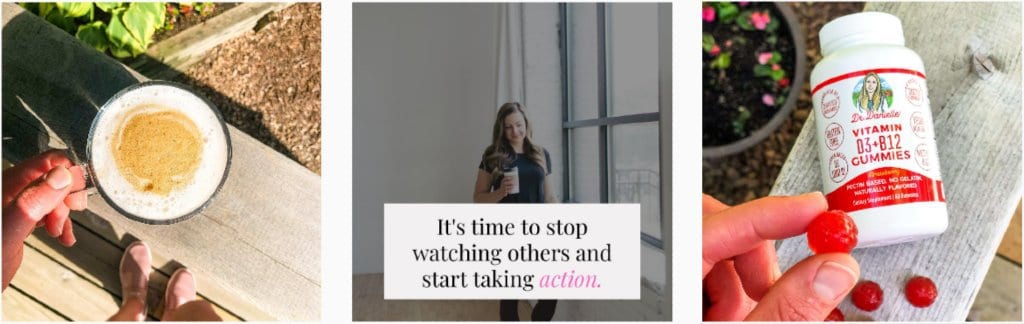 Nicole Nelson partage les postes de santé et Bem -star sur Instagram