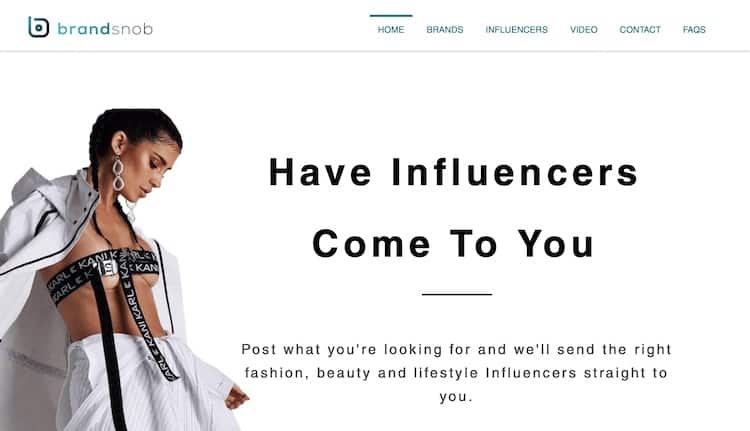 Site Web de snob de marque