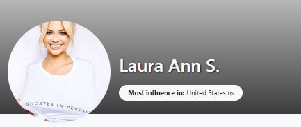 Plateforme de marketing d'influence gratuite: Laura Ann S.